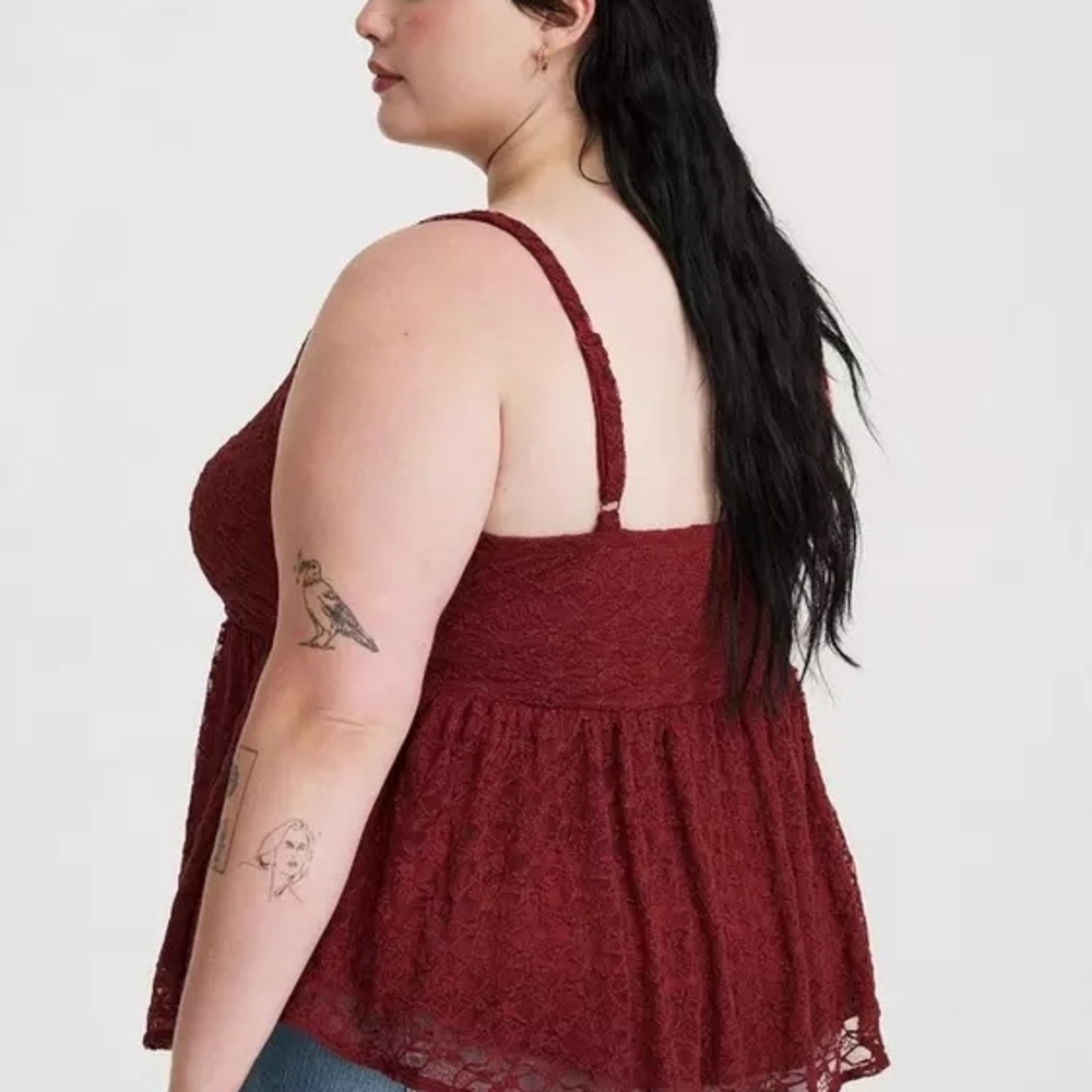 Torrid Lace Camisole in Deep Rust - Picture 2 of 5